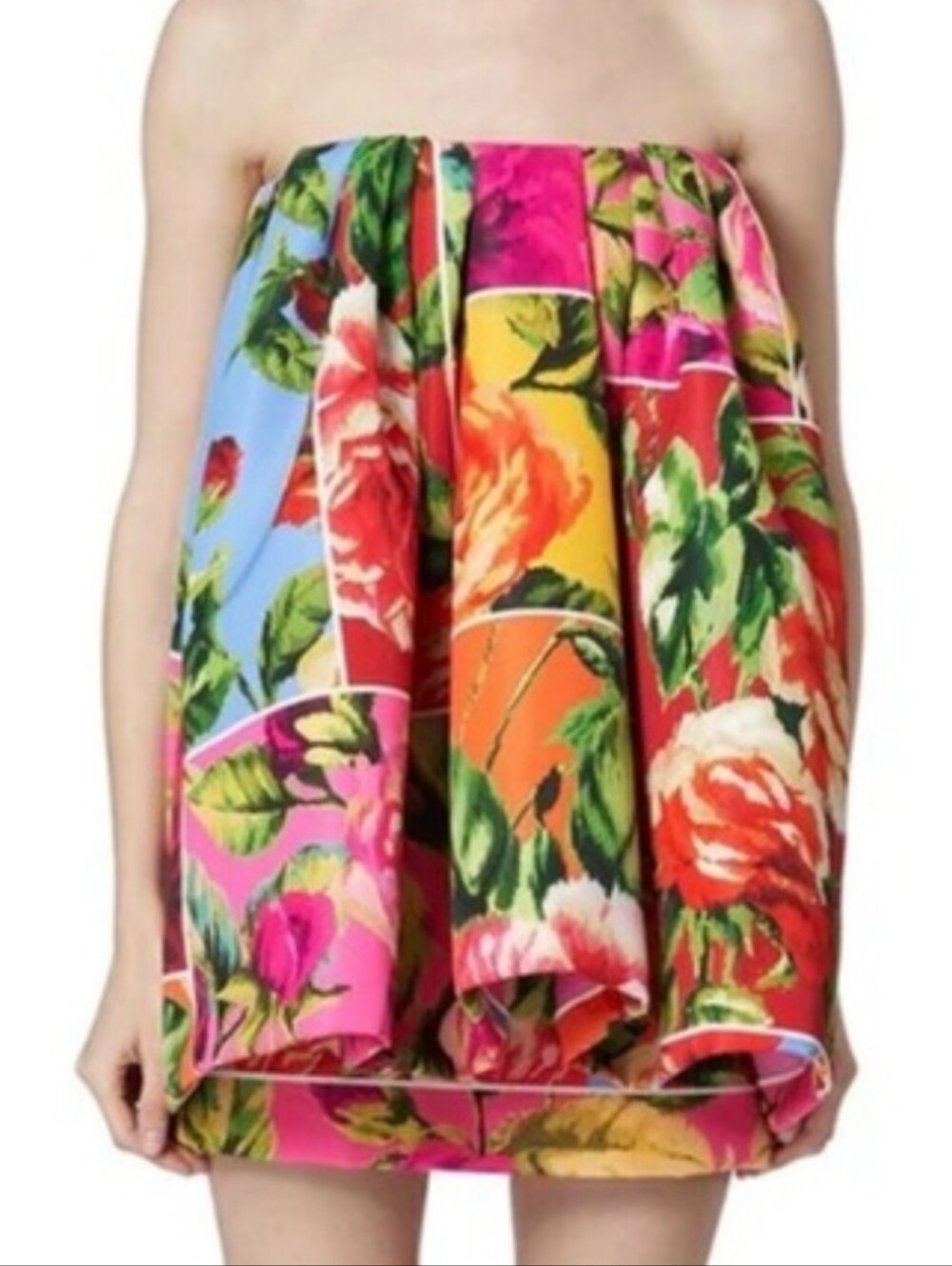 Carolina Herrera Multicolor Floral Fit-and-Flare Dress